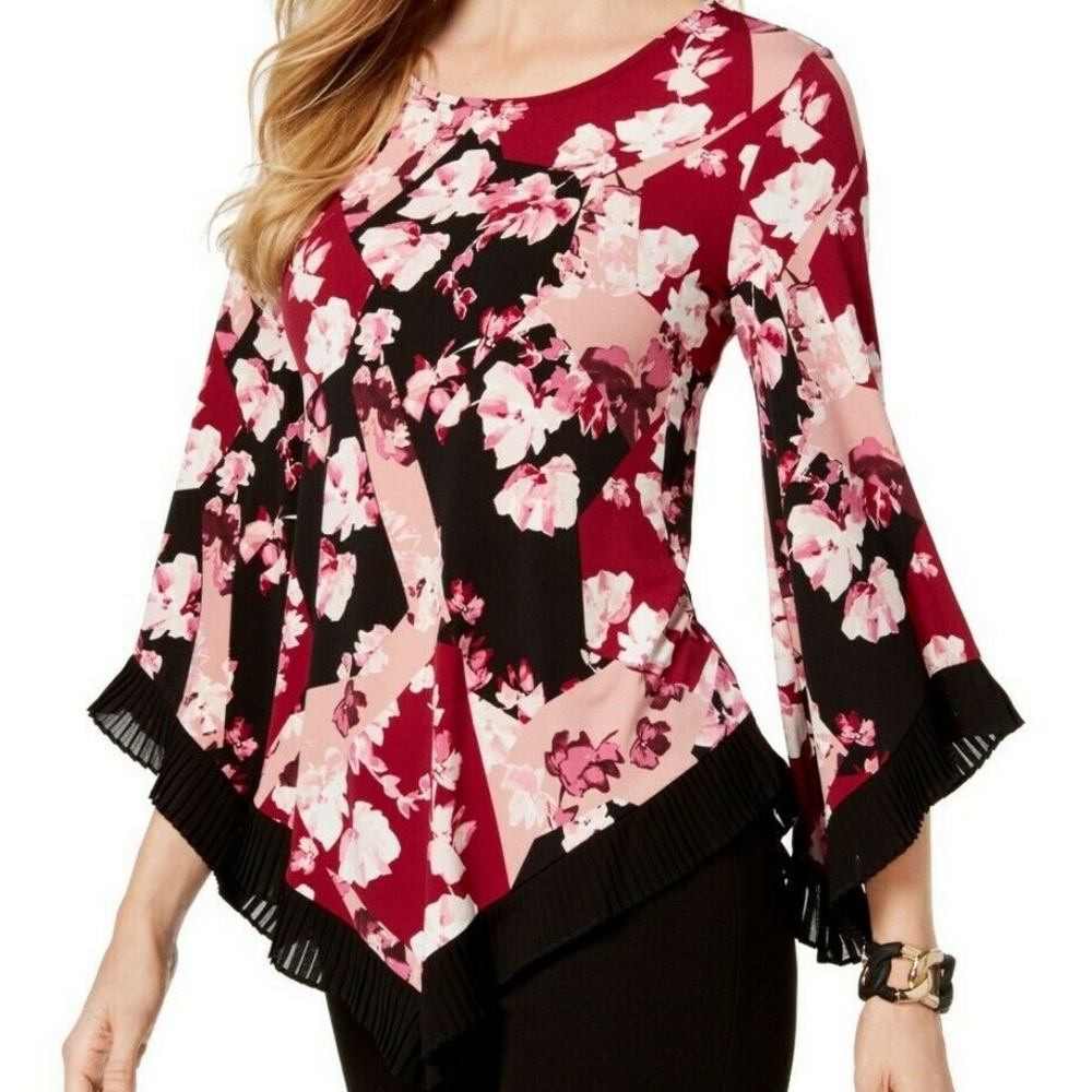 Alfani floral blouse/petite small